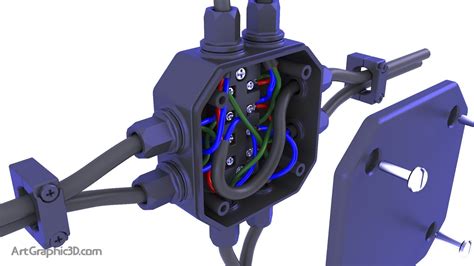 junction box 3d model|3d printed junction box.